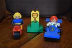 Lego duplo (vintage) : racer set 2609 + racer set 2612, Kinderen en Baby's, Ophalen of Verzenden, Gebruikt, Complete set, Duplo