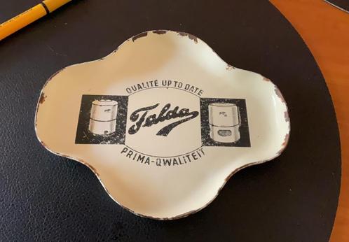 Oud geëmailleerd schaaltje - reklame Falda, Verzamelen, Merken en Reclamevoorwerpen, Zo goed als nieuw, Ophalen of Verzenden
