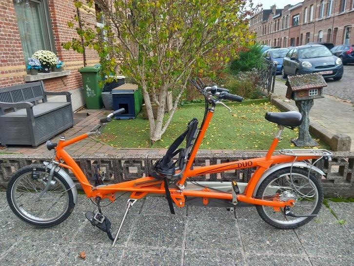 Duofiets ouder-kind, Fietsen en Brommers, Fietsen | Tandems, Gebruikt, Minder dan 10 versnellingen, Minder dan 49 cm, Minder dan 47 cm