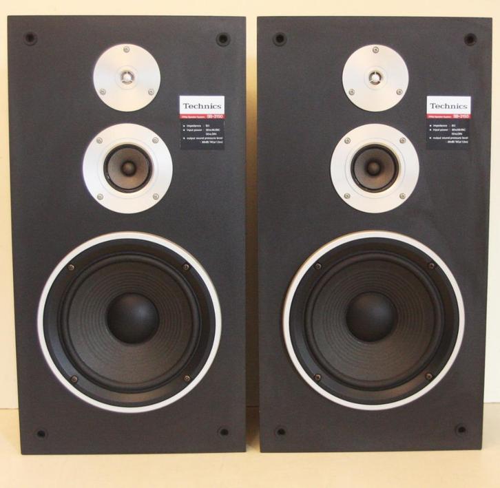 Technics SB-3150 Luidsprekers / 80 Watt / 8 Ohm / 3WaySystem, Audio, Tv en Foto, Luidsprekerboxen, Zo goed als nieuw, Front, Rear of Stereo speakers