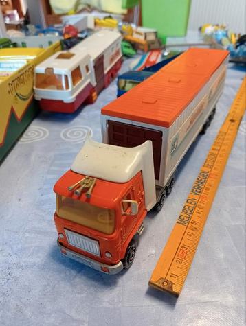 Camion métallique Majorette avec remorque, Enlèvement ou Envoi, Comme neuf, Majorette