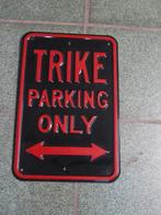TRIKE parking  only metalen bord, Collections, Utilisé, Enlèvement ou Envoi, Panneau publicitaire
