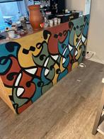 Unieke houten toog met Arabische handgemaakte kalligrafie, Ophalen