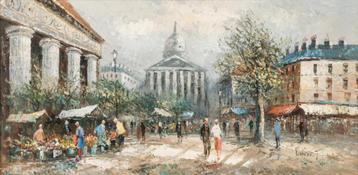 naar Caroline Burnett (1877-1950): Parijs stadszicht (130x70 beschikbaar voor biedingen