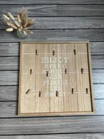 Houten fotobord “Enjoy Every Moment” — 48x48 cm — Nieuw, Minder dan 50 cm, Nieuw, Ophalen of Verzenden, X