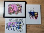3 Herman Brood tekeningen op doek, Antiek en Kunst, Kunst | Tekeningen en Fotografie, Ophalen of Verzenden