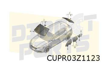 Cupra Leon (2/21-) 3-hoekruit achterpaneel Links Origineel1  beschikbaar voor biedingen
