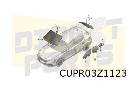 Cupra Leon (2/21-) 3-hoekruit achterpaneel Links Origineel1, Auto-onderdelen, Carrosserie, Deur, Overige automerken, Nieuw, Verzenden