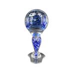 Papiergewicht van sulfideblauw glas op standaard, Antiek en Kunst, Antiek | Glaswerk en Kristal, Ophalen of Verzenden