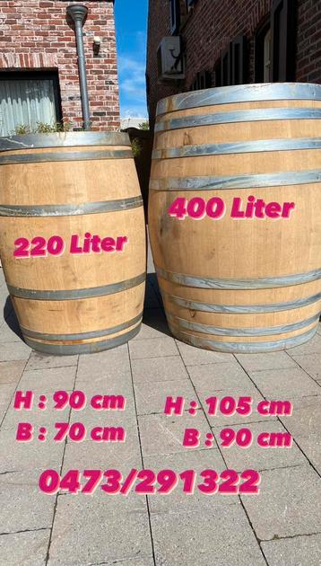 Echte Franse eiken wijnvaten 225liter beschikbaar voor biedingen