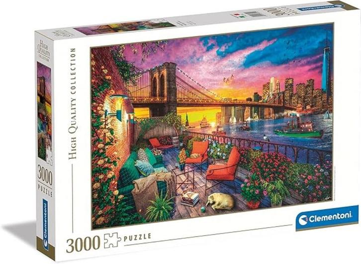 Puzzle Manhattan Balcony Sunset 3000 pièces LIVRAISON GRATUI, Hobby & Loisirs créatifs, Sport cérébral & Puzzles, Neuf, Puzzle