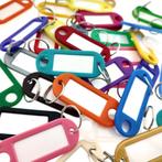 PARTIJ SLEUTELHANGERS MET SCHRIJFLABEL  ASSORTI KLEUREN, Diversen, Rommelmarktspullen, Ophalen of Verzenden, Nieuw
