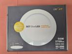 Set 3x led inbouw armaturen, Ophalen, Led, Metaal of Aluminium, Nieuw