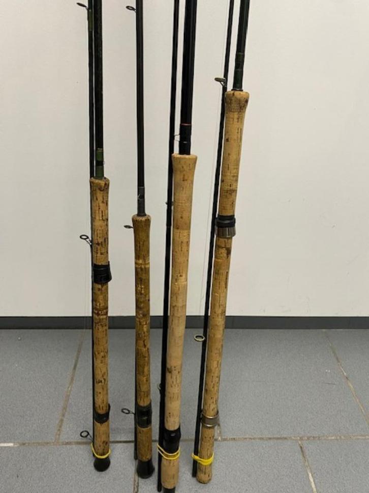 prachtige vintage vishengels in top staat 3m, Watersport en Boten, Hengelsport | Roofvissen, Zo goed als nieuw, Werphengel, Ophalen of Verzenden