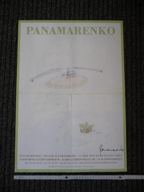 PANAMARENKO - AFFICHE ORIGINEEL GESIGNEERD, Antiek en Kunst, Kunst | Litho's en Zeefdrukken, Ophalen of Verzenden