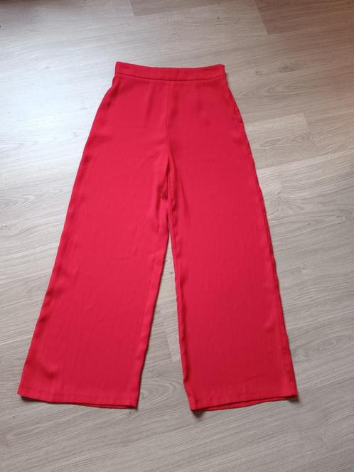 Rode wijde pantalon van Morgan, Kleding | Dames, Broeken en Pantalons, Zo goed als nieuw, Maat 36 (S), Rood, Ophalen of Verzenden