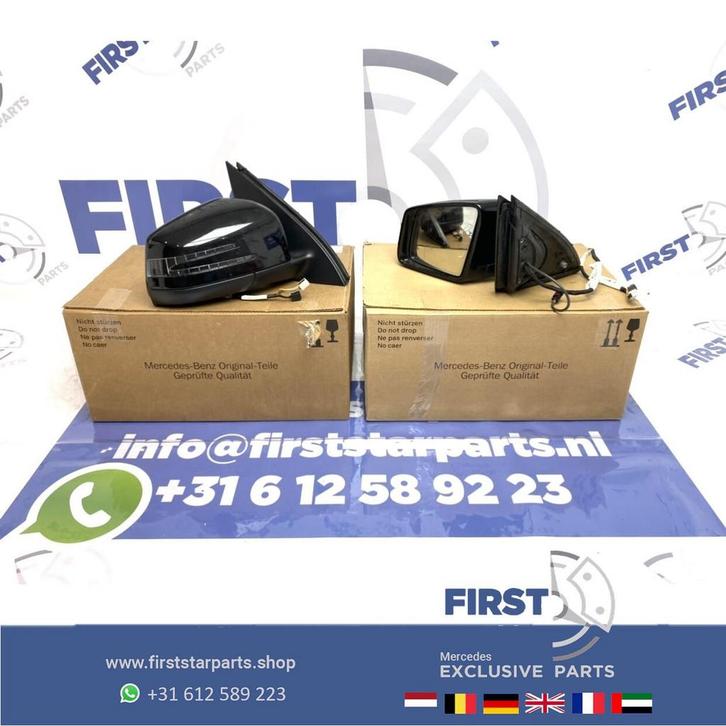 W166 GLE 63 AMG spiegels dodehoek 360 inklapbaar Mercedes LR, Auto-onderdelen, Spiegels, Mercedes-Benz, Gebruikt, Ophalen of Verzenden