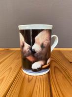 Beker / kopje met handvat, puppypatroon, Ophalen of Verzenden, Zo goed als nieuw, Porselein, Kop(pen) en/of Schotel(s)