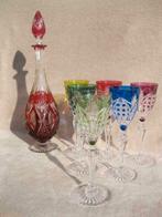 Zes 21,5cm hoge Saarlouis glazen Val Saint Lambert, Antiek en Kunst, Ophalen