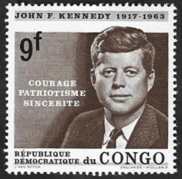 1 Postzegel Congo-Kinshasa 1964 John F. Kennedy beschikbaar voor biedingen