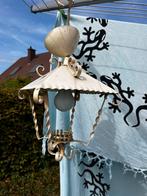 Witte smeedijzeren lamp, Huis en Inrichting, Lampen | Kroonluchters, Ophalen of Verzenden, Gebruikt