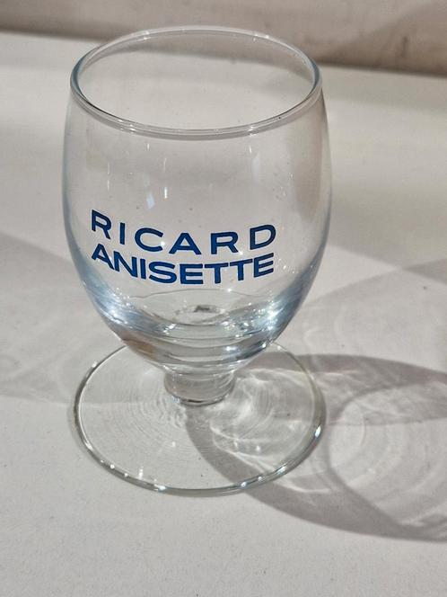 oude Ricard glazen ballon  blauw RICARD ANISETTE zonder, Verzamelen, Glas en Drinkglazen, Zo goed als nieuw, Ophalen of Verzenden