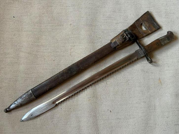 wo1 - Zwitserse zaagtandbajonet pionier Mod 1906, Verzamelen, Militaria | Algemeen, Landmacht, Mes of Dolk, Ophalen of Verzenden