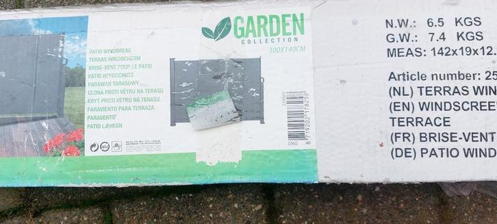 2 maal Garden terras windschermen, Caravans en Kamperen, Windschermen, Nieuw, Uittrekbaar, Ophalen