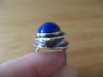 zilveren ring, Comme neuf, Avec pierre précieuse, Bleu, Argent