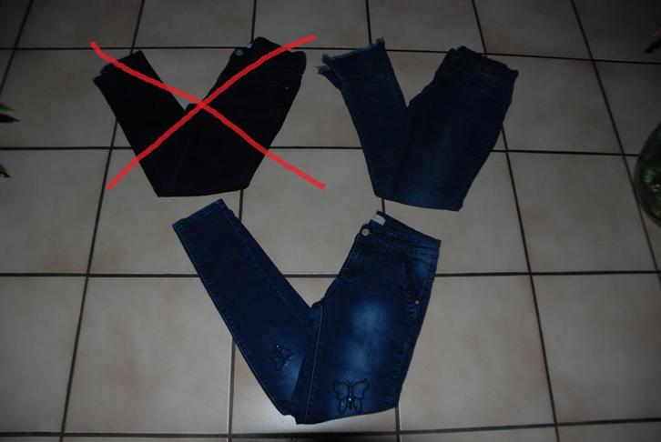 Jeans fille T13/14 ans en denim bleu en très bon état à 4€, Kinderen en Baby's, Kinderkleding | Maat 164, Gebruikt, Meisje, Broek