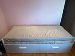 Lit banquette (pour 1 ou 2 personnes) | Option : surmatelas, Ophalen, Wit, Tweepersoons, 200 cm