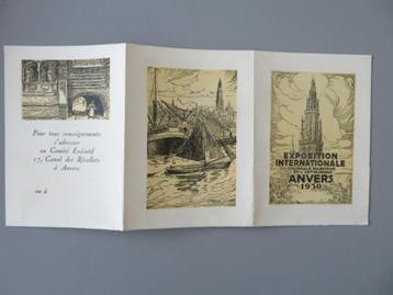 zeldzame folder exposition Anvers 1930 etsen Kathedraal ea beschikbaar voor biedingen