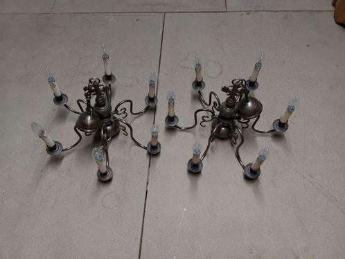 Lustre de style flamand, Huis en Inrichting, Lampen | Kroonluchters, Gebruikt, Metaal, Ophalen