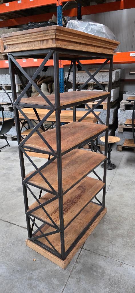 étagère bibliothèque industriel , bois métal, Maison & Meubles, Accessoires pour la Maison | Étagères, Neuf, Enlèvement