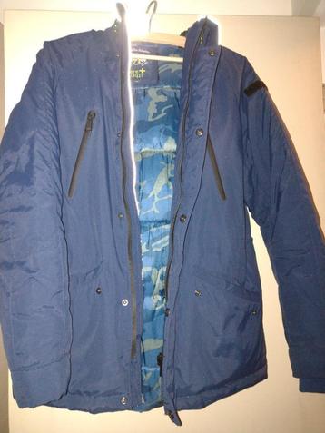 Winterjas blauw maat 170