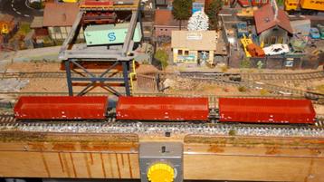 3 grands wagons de marchandises ouverts adv 14 Fleischmann, Fleischmann, Wagon, Envoi, Courant continu