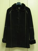 Manteau en cuir velours., Vêtements | Femmes, Comme neuf, Noir, Taille 46/48 (XL) ou plus grande, Enlèvement ou Envoi