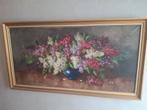 Groot schilderij op canvas gesigneerd Dubois 70/130cm, Antiek en Kunst, Ophalen