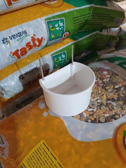 NIEUW Papegaaien Eetbak aluminium haken wit, Dieren en Toebehoren, Vogels | Toebehoren, Nieuw, Ophalen