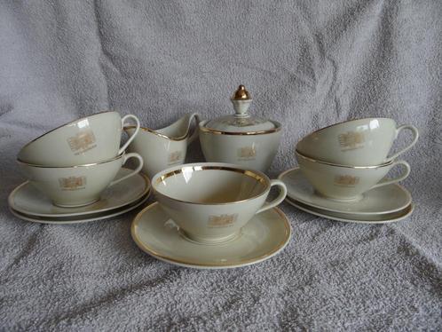 Koffieservies Belgisch porselein "De Baudour", Huis en Inrichting, Keuken | Servies, Gebruikt, Overige typen, Overige stijlen
