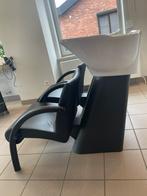 1 wasstafel en 2 kappersstoelen, Ophalen
