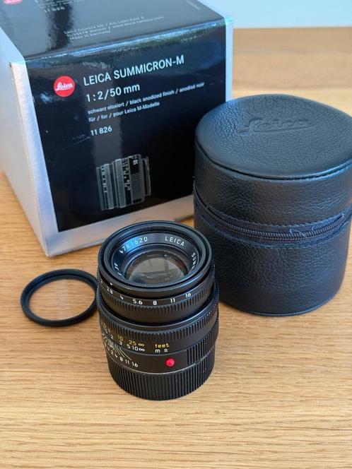 Leica 11826 Summicron-M 50mm F/2.0 zwart, Audio, Tv en Foto, Foto | Lenzen en Objectieven, Zo goed als nieuw, Standaardlens, Ophalen of Verzenden