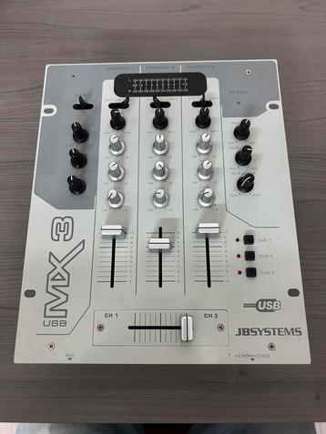 JB Systems MX-3 USB 3 kanaals USB/DJ mixer mengpaneel beschikbaar voor biedingen