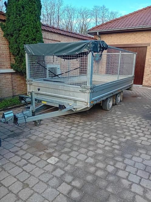 Saris 4 x 2 meter 2700kg geremd met oprijrampen, Auto diversen, Aanhangers en Bagagewagens, Zo goed als nieuw, Ophalen