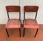 2 vintage Pierre guariche MEUROP stoelen, Huis en Inrichting, Stoelen, Ophalen, Gebruikt, Metaal