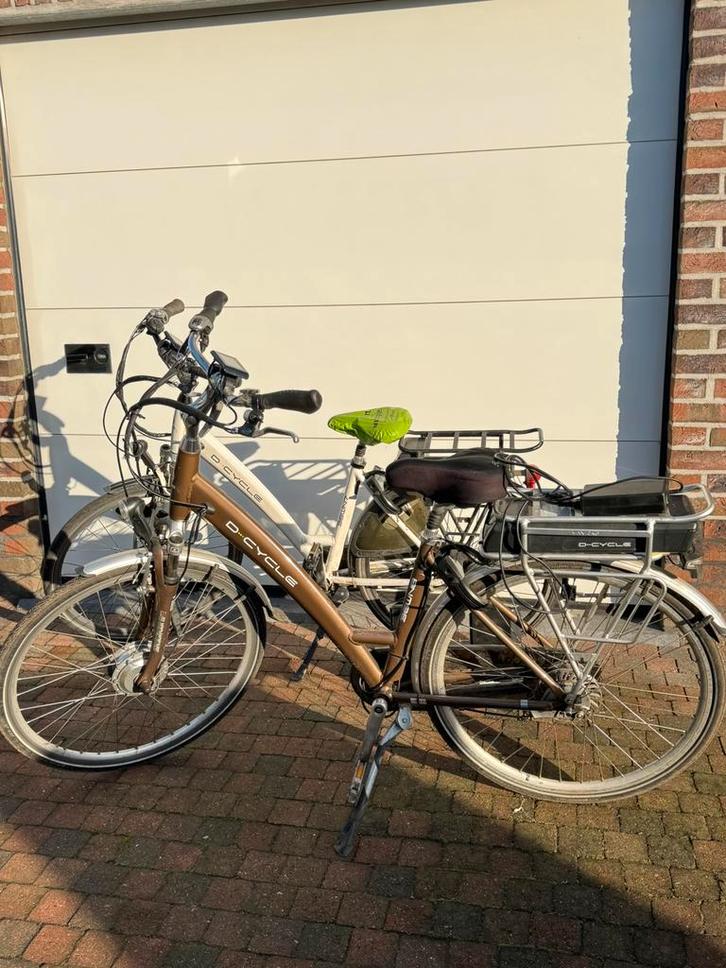 2 elektrische fietsen D-Cycle – 1 werkend, 1 voor onderdelen, Vélos & Vélomoteurs, Vélos électriques, Utilisé, Autres marques
