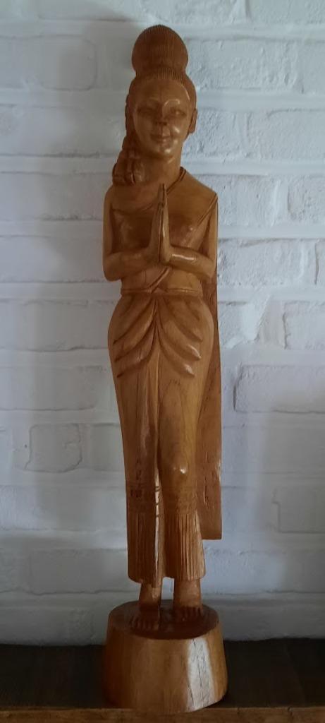 THAI SAWADEE-KA BEELD,Thailand Welkom Boeddha,buddha, Huis en Inrichting, Woonaccessoires | Boeddhabeelden, Nieuw, Ophalen