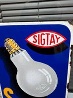 SIGTAY lampen emaille reclamebord, Verzamelen, Merken en Reclamevoorwerpen, Ophalen of Verzenden, Gebruikt, Reclamebord