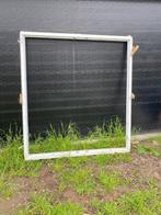 PVC Raam met ondervedeling tussen glas, Ophalen, Gevelraam of Ruit, Gebruikt, 160 cm of meer
