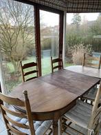 TABLE EN CHENE AVEC 6 CHAISES, Maison & Meubles, 150 à 200 cm, Cinq personnes ou plus, Enlèvement, Utilisé